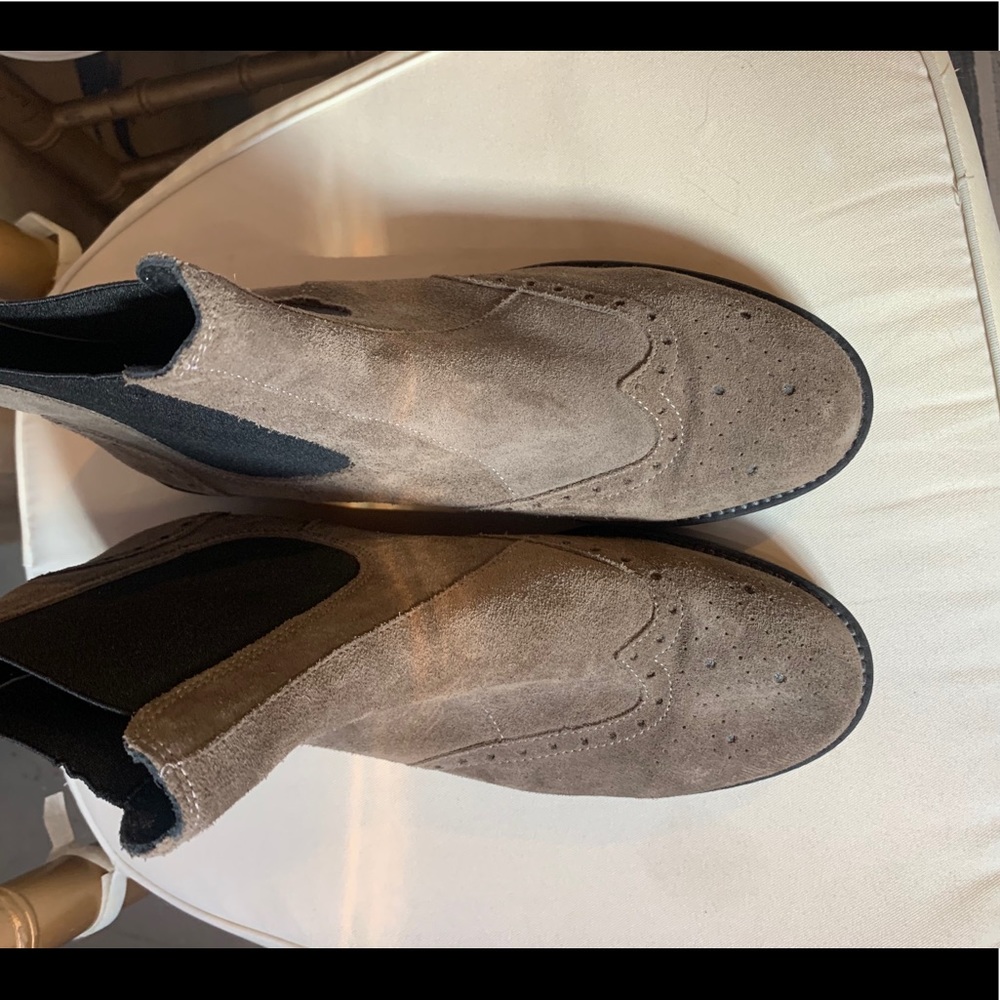 Italian Leather suede booties